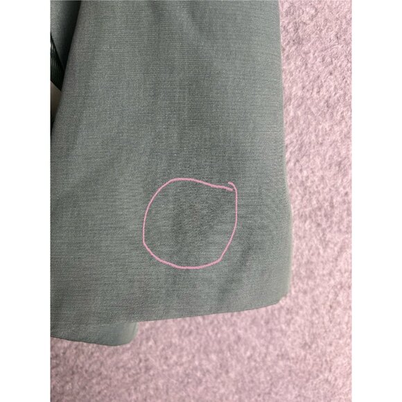 Zara Blazer Women Medium Light Green Longline Straight Single Vented Office NWOT - Picture 12 of 13